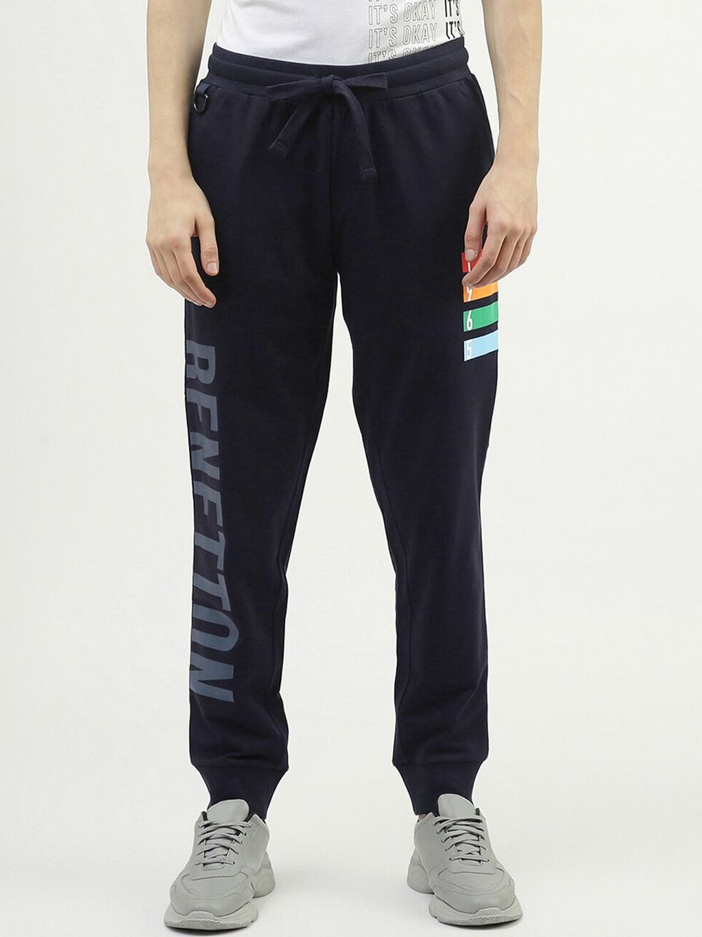  United Colors Of Benetton Men Printed Cotton Joggers