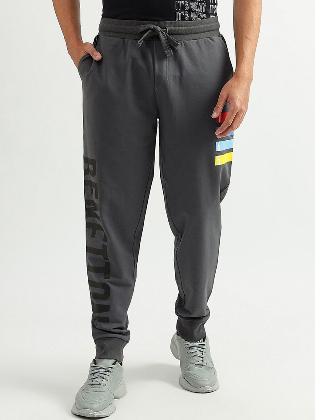  United Colors Of Benetton Men Printed Cotton Jogger