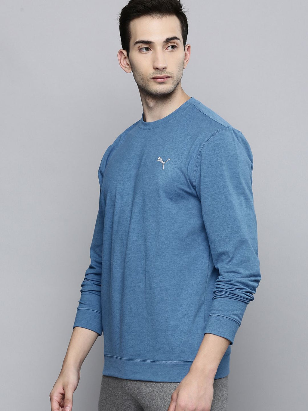  Puma Men Teal Blue CLOUDSPUN Crew Golf Sweatshirt