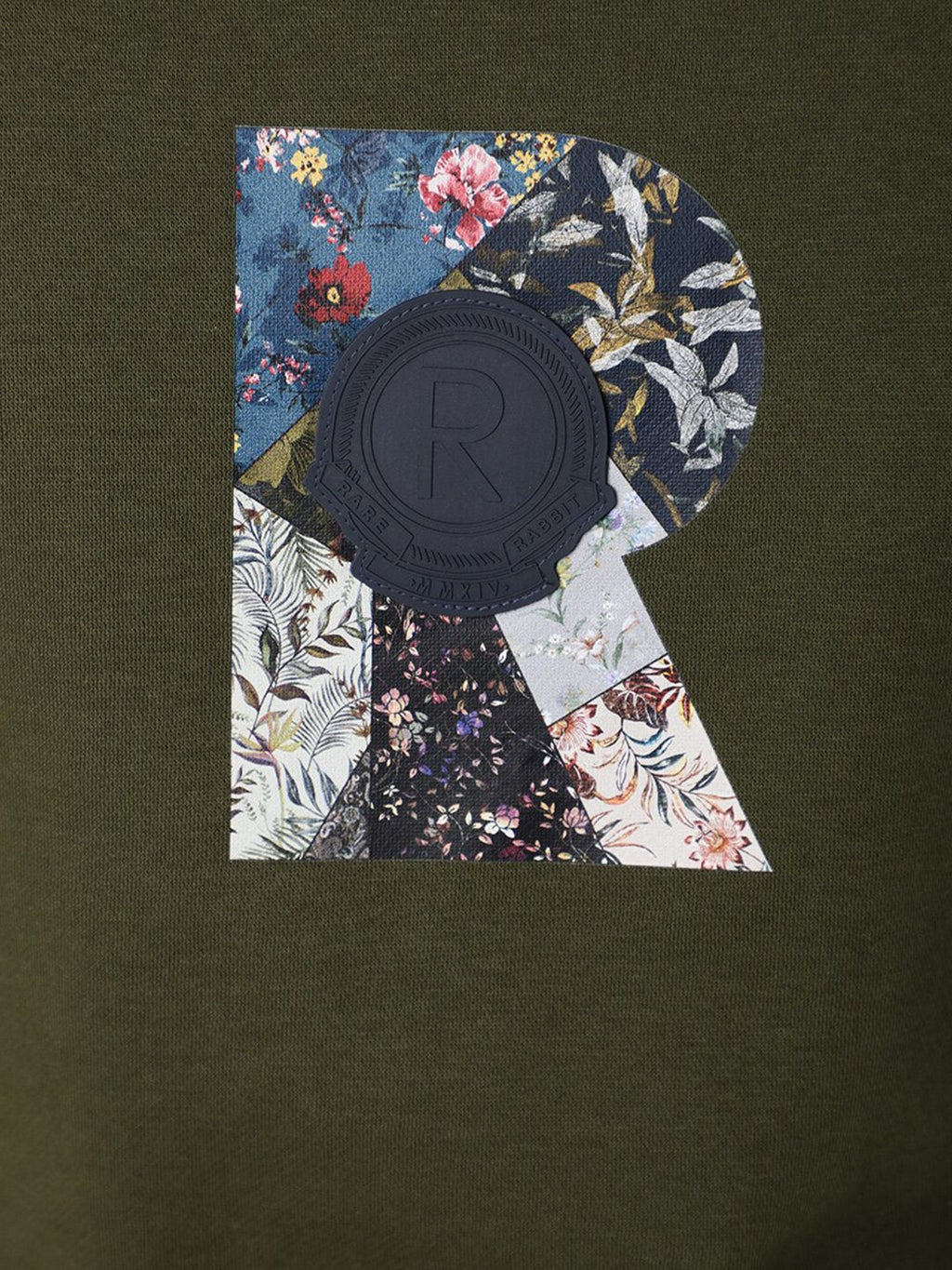 RARE RABBIT Men Olive Green Printed Full Sleeve Sweatshirt