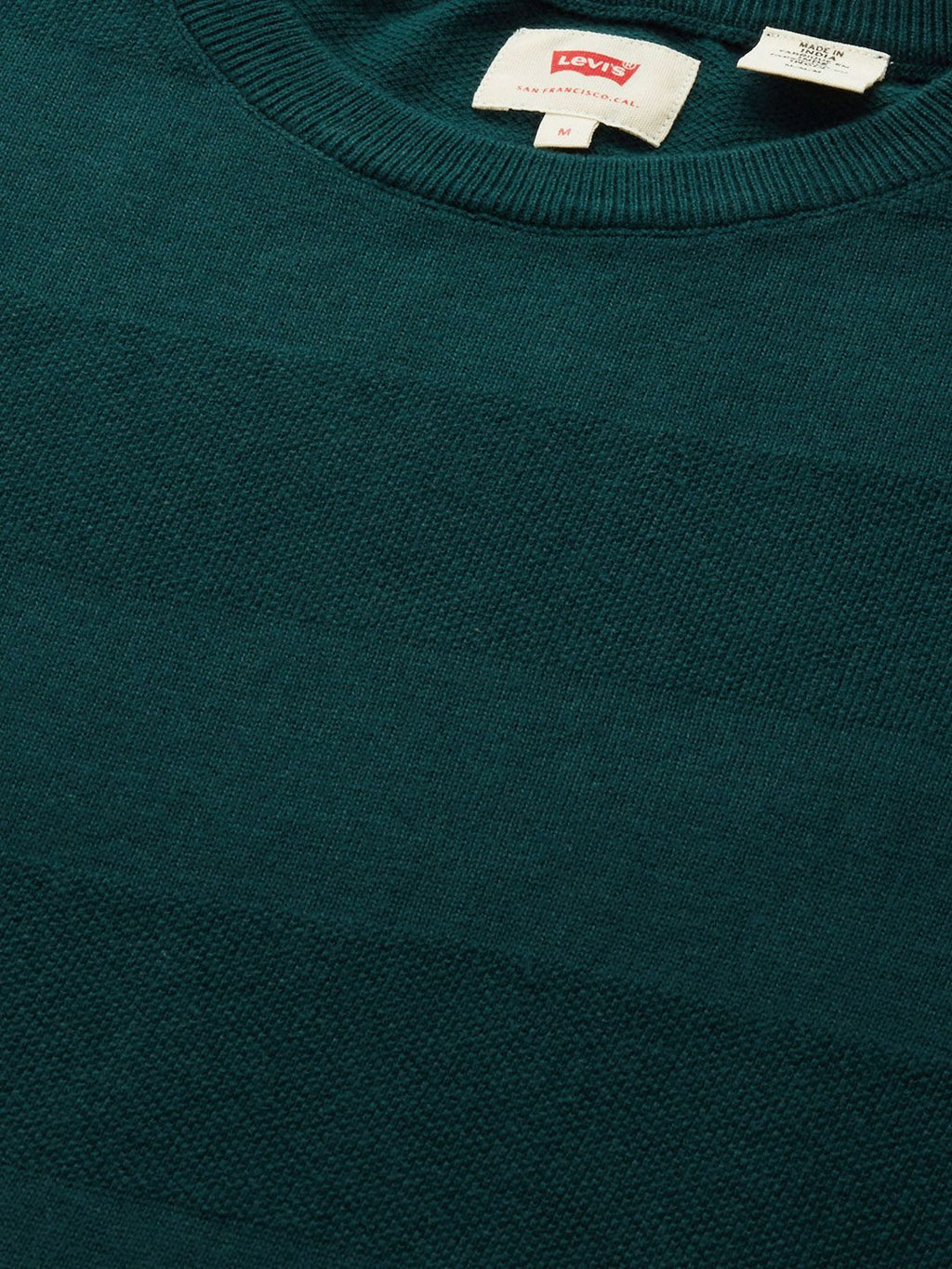  Levis Men Green Striped Sweatshirt