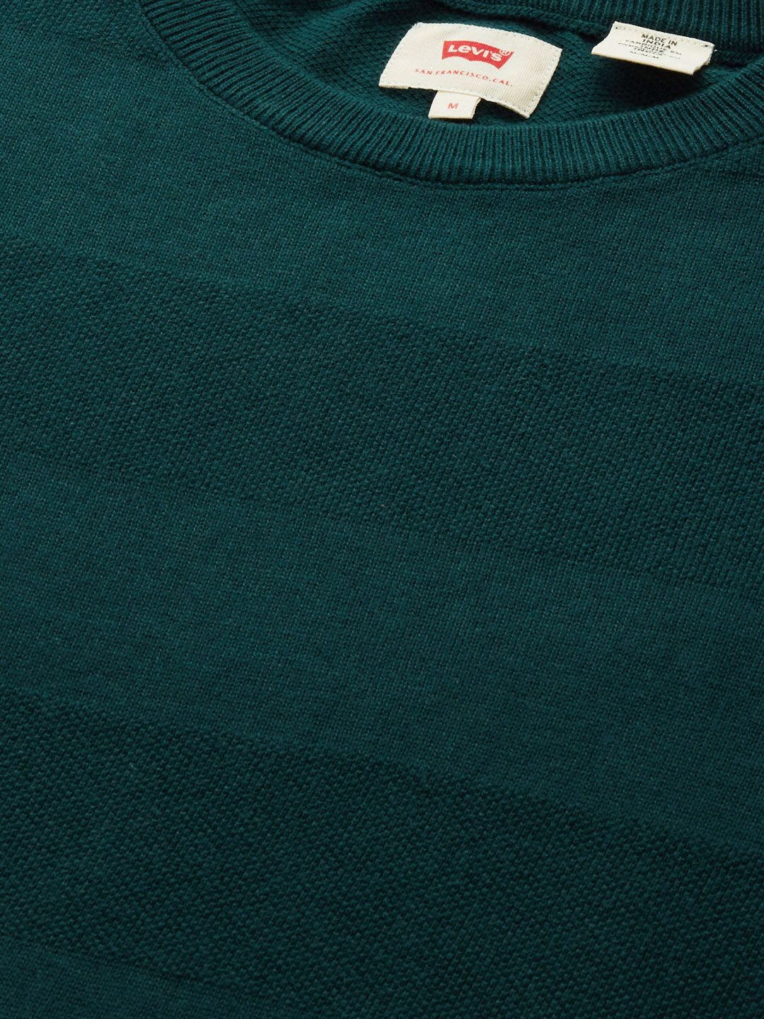  Levis Men Green Striped Sweatshirt