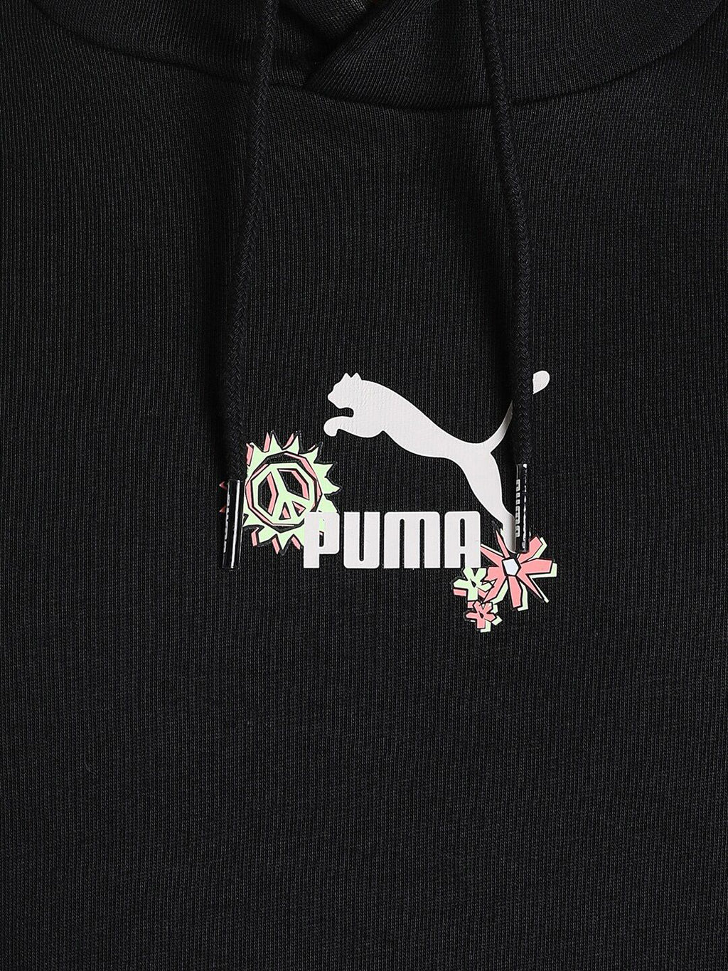  Puma X1DER FeelGood Logo Printed Cotton Hooded Sweatshirt