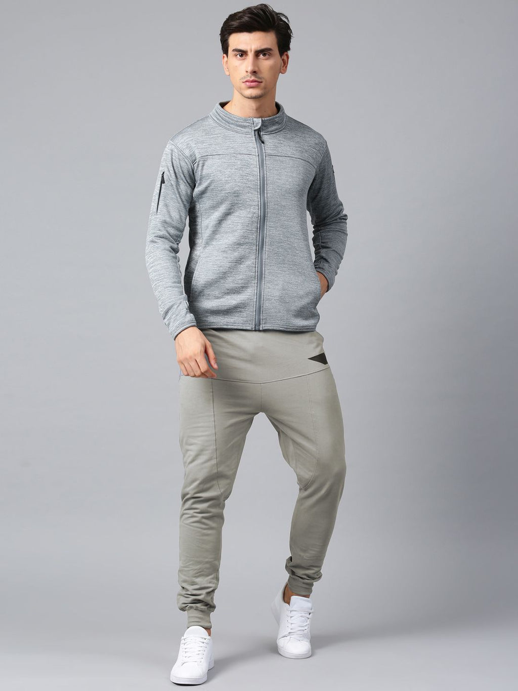  HRX Active By Hrithik Roshan Grey Solid Joggers