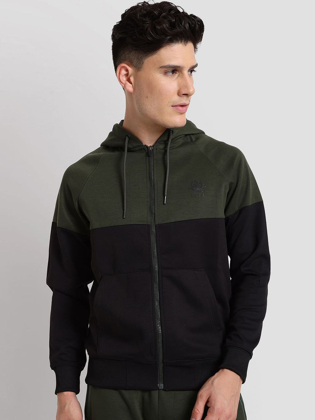  U.S. Polo Assn. Colourblocked Performance Hoodie Sweatshirt