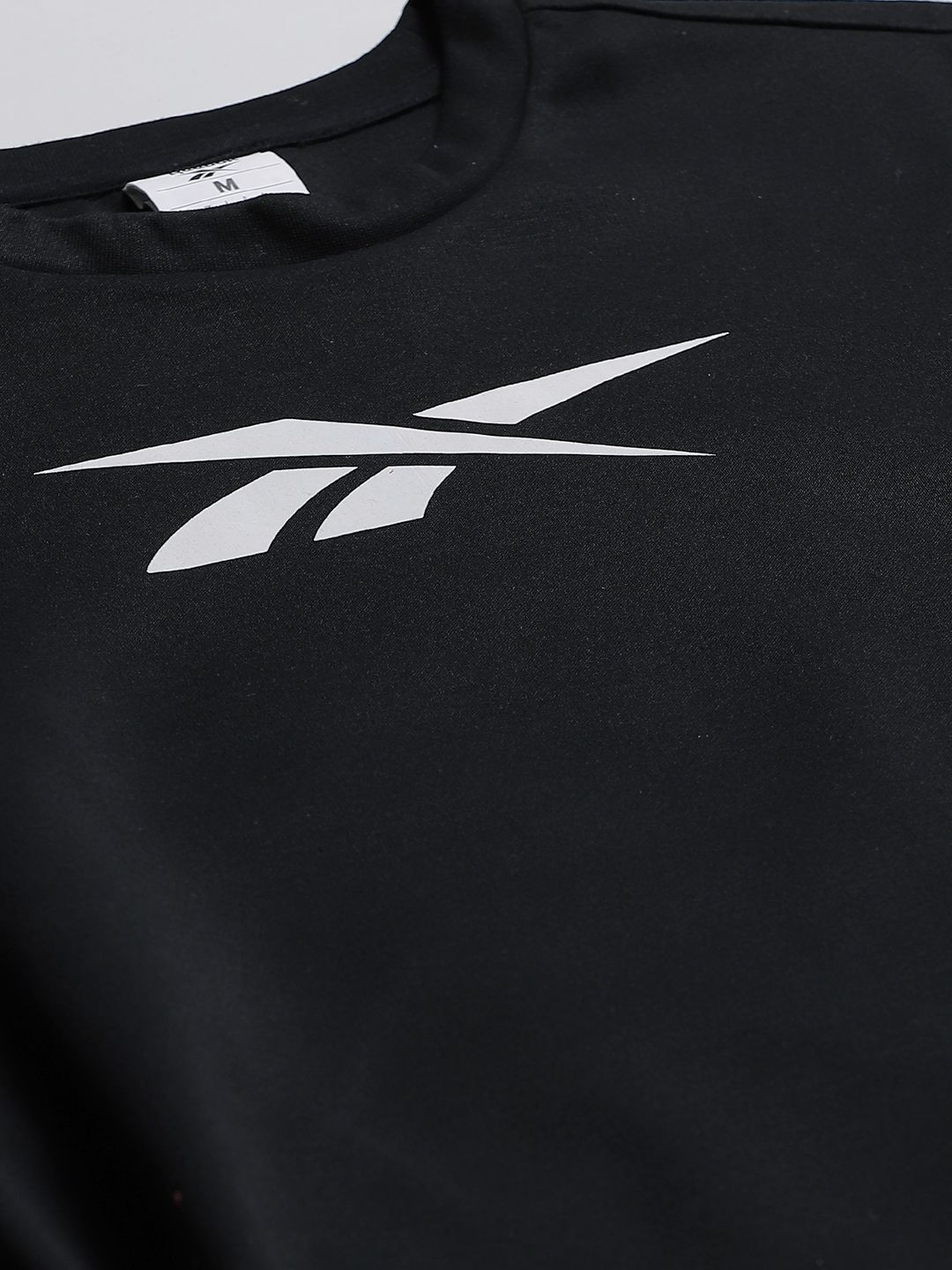  Reebok Men Black Solid Crew Sweatshirt