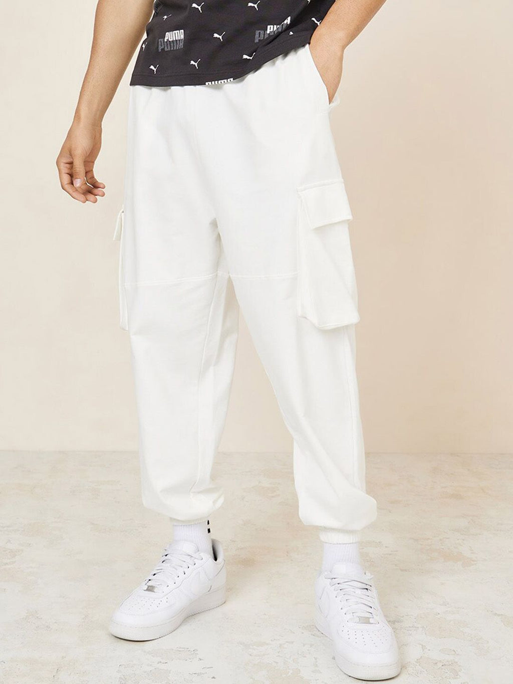  Styli Men Relaxed Fit Oversized Pure Cotton Cargo Jogger