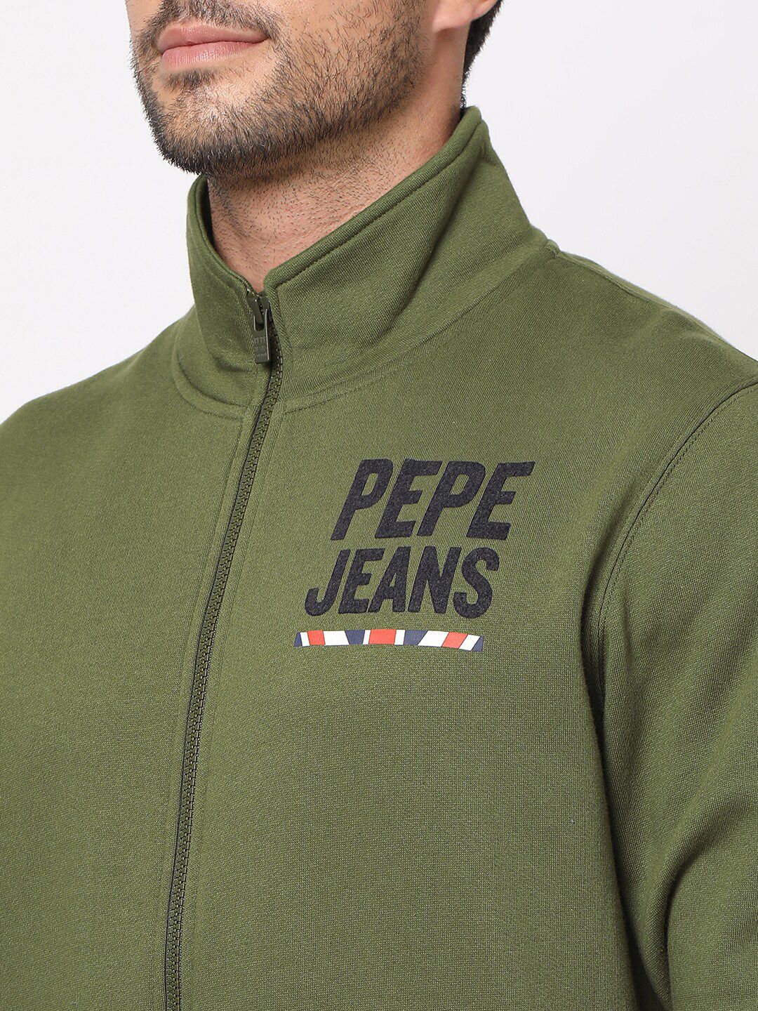  Pepe Jeans Men Olive Green Sweatshirt