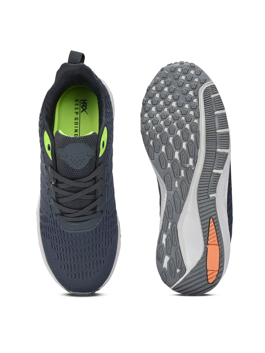  HRX By Hrithik Roshan Men Grey & White Mesh Walking Shoes