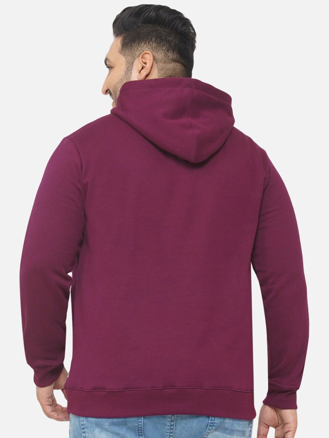  John Pride Men Plus Size Printed Hooded Sweatshirt