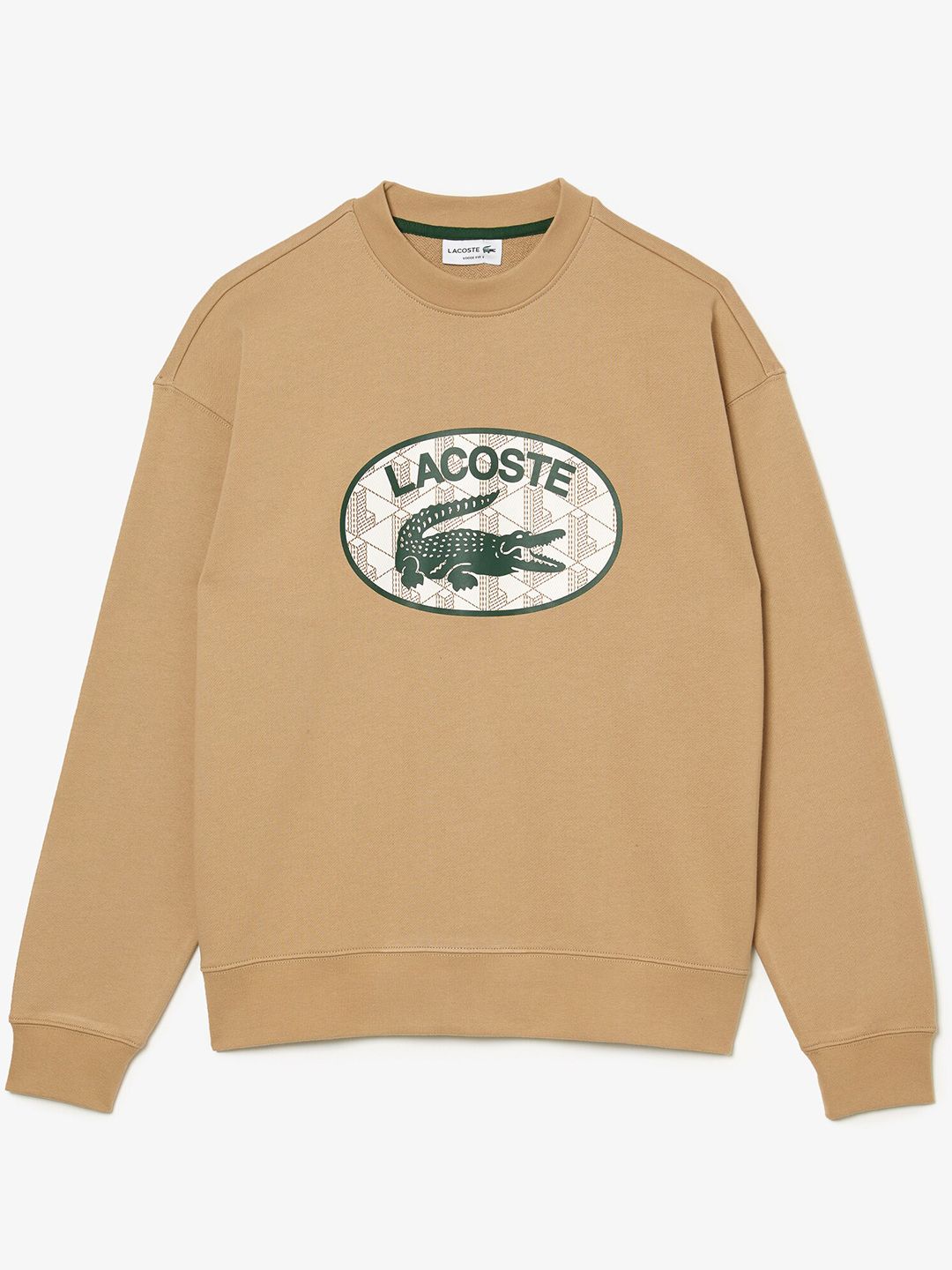 Lacoste Men Printed Cotton Round Neck Sweatshirt