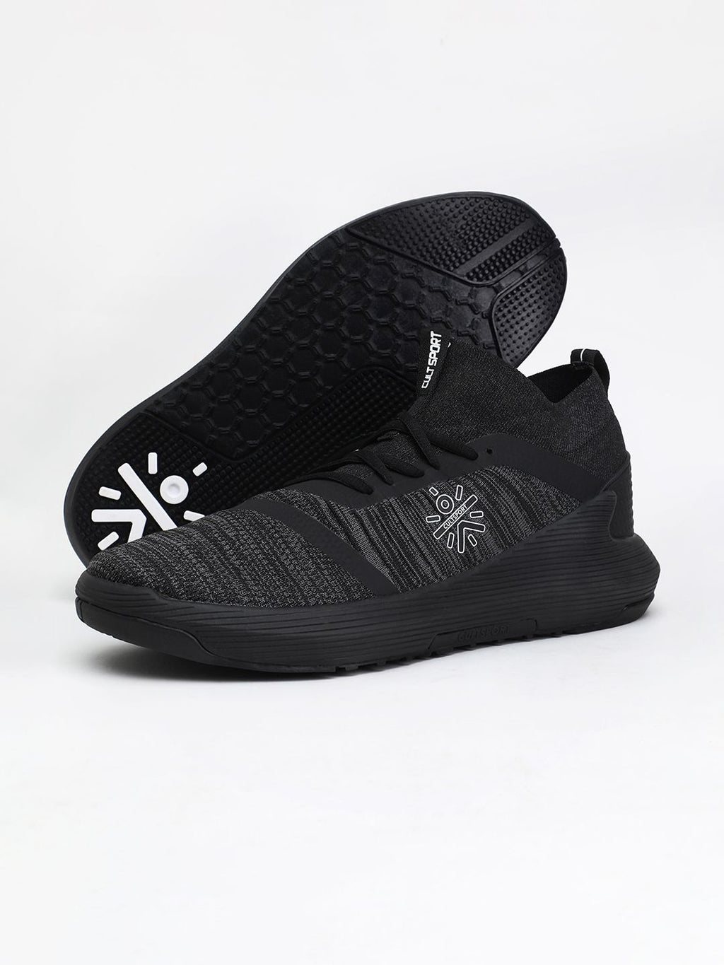  Cultsport Pro-Train Men Brand Logo Printed Fly-Knit Training Sports Shoes