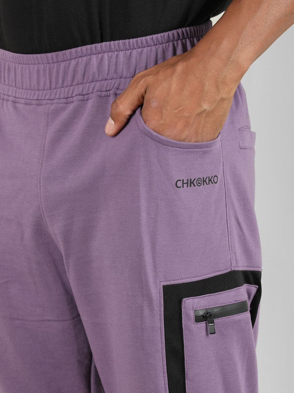  CHKOKKO Men Gym Workout Lower Relaxed-Fit Cotton Sports Track Pants