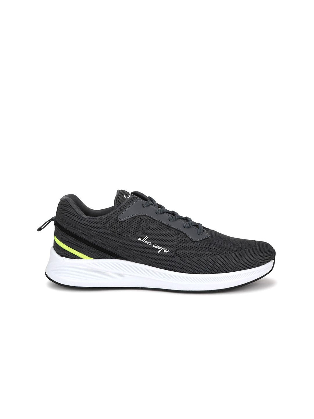  Allen Cooper Men Grey Mesh Running Non-Marking Shoes