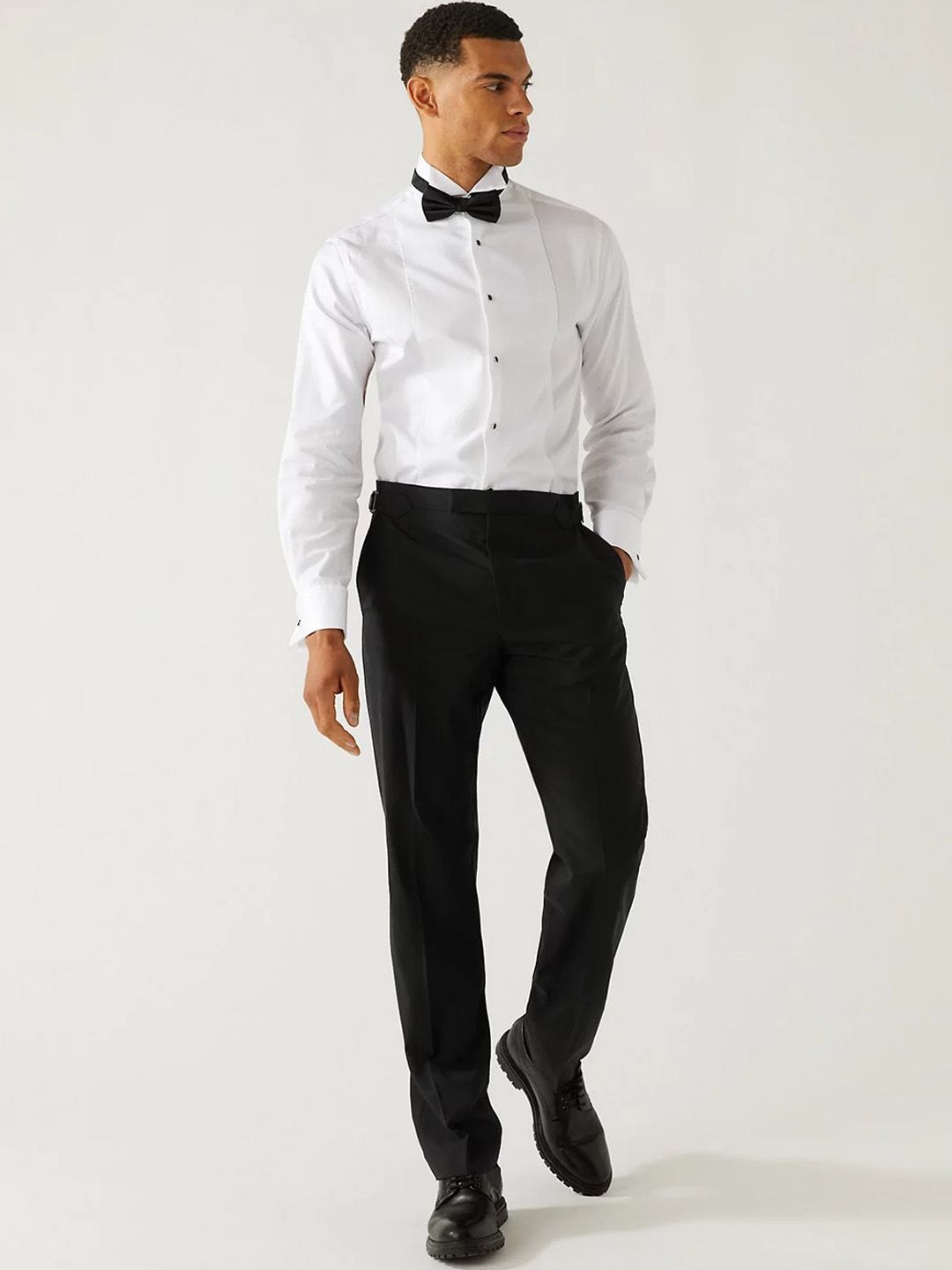  Marks & Spencer Men High-Rise Formal Trousers