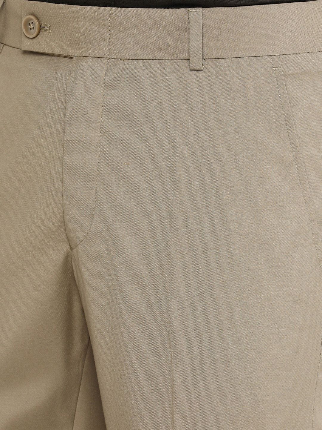  Greenfibre Men Beige Slim Fit Formal Trousers