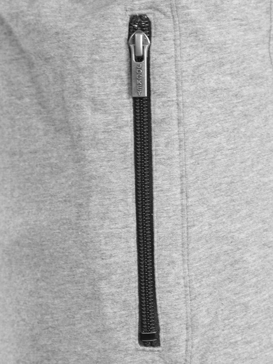  Jockey Men Grey Melange Slim Fit Solid Athleisure Track Pants