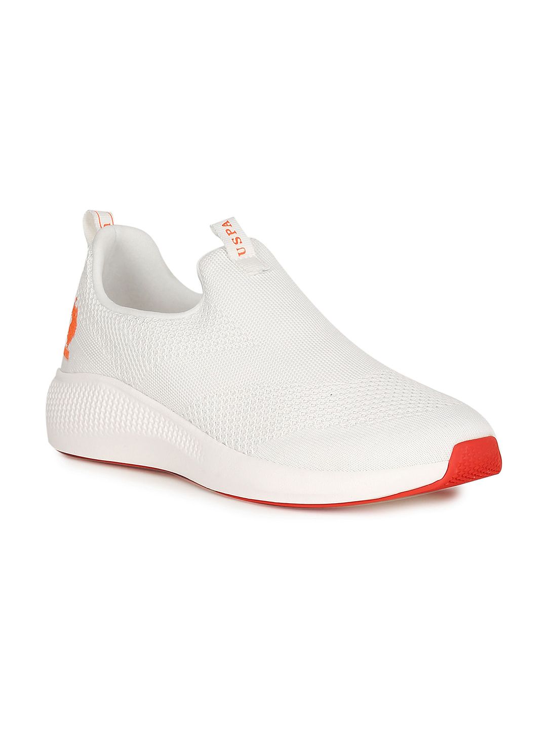 U.S. Polo Assn. U S Polo Assn Men Off White Textile Walking Sports Shoes