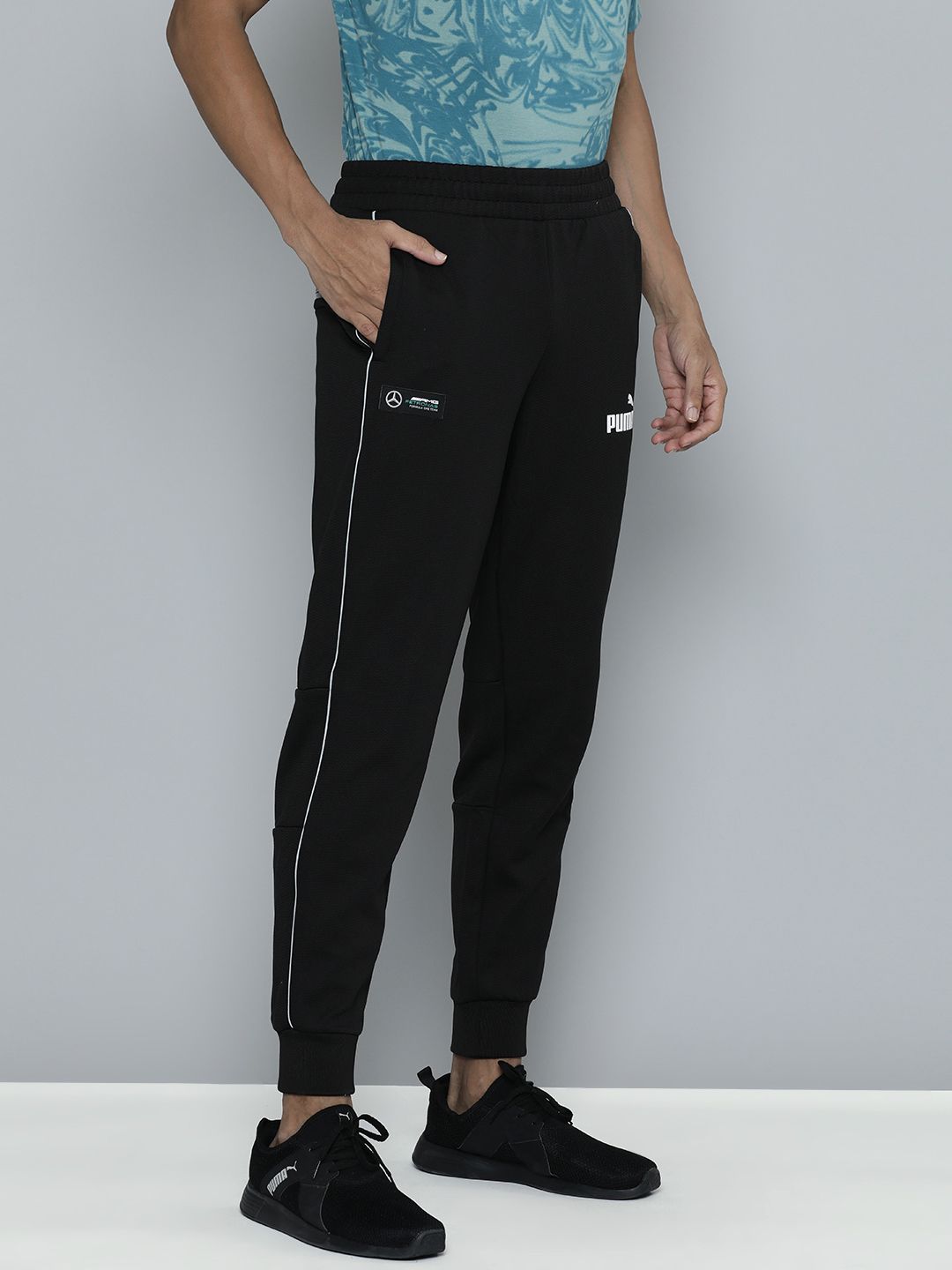  PUMA Motorsport Mercedes AMG Petronas SDS Logo Printed DryCELL Motor Regular Fit Joggers