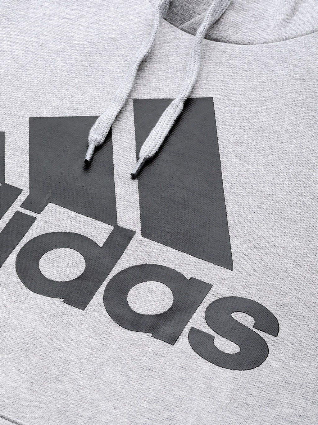  ADIDAS Men Grey Melange & Black BL FL Hooded Sweatshirt