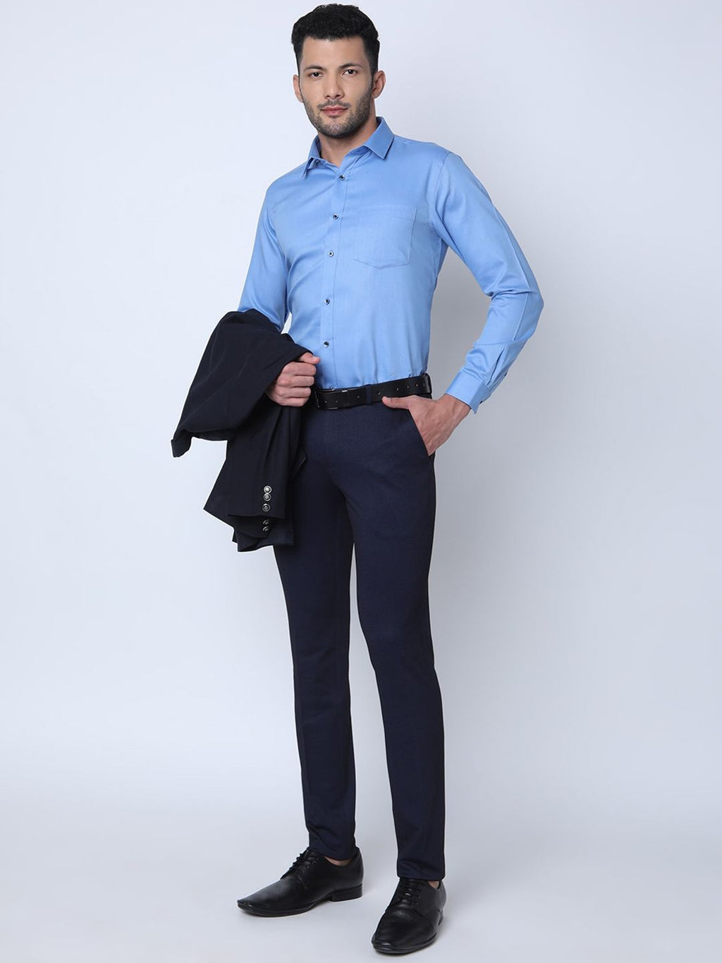  Oxemberg Men Mid Rise Slim Fit Formal Trousers