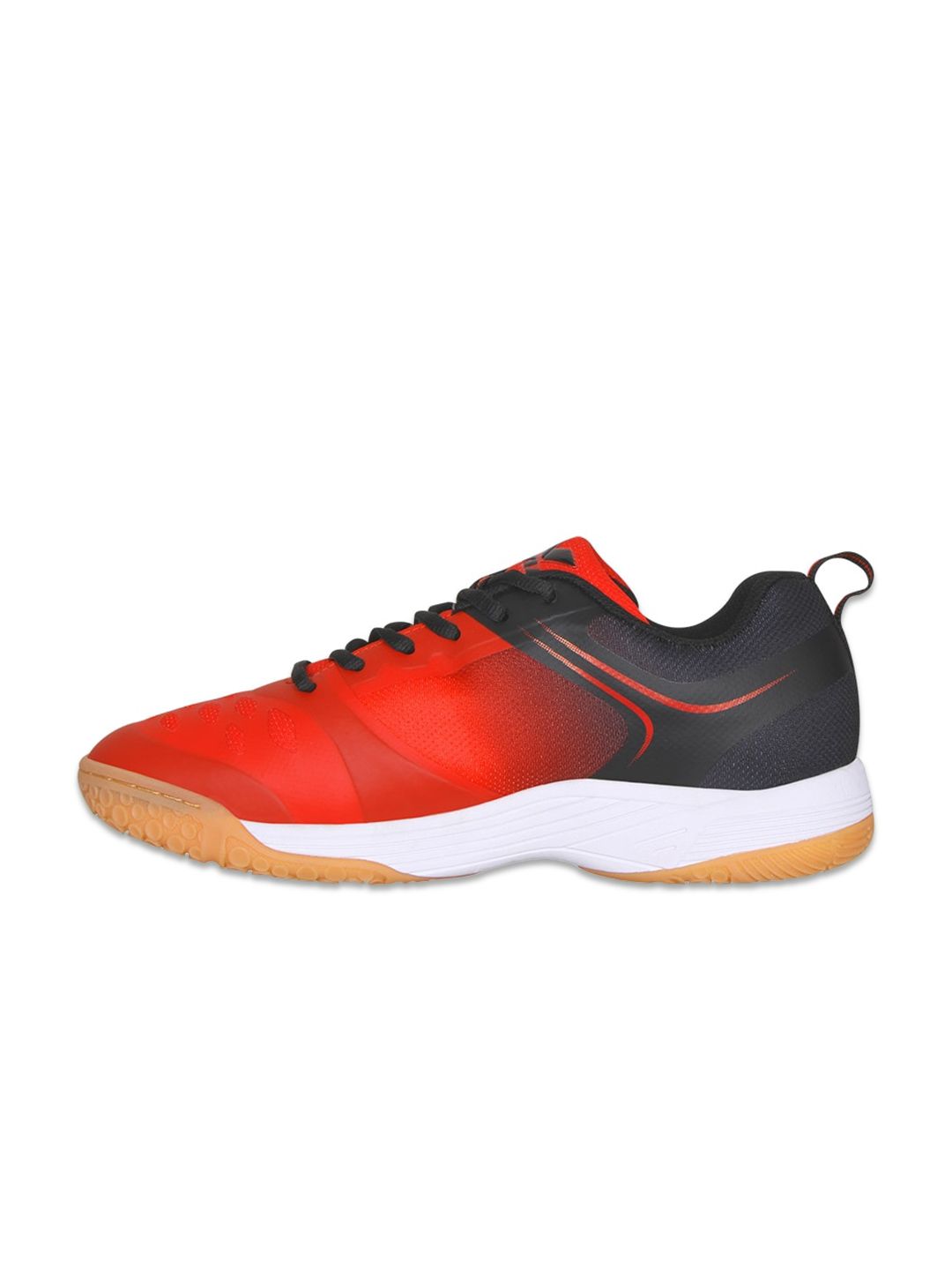  NIVIA Men Red Mesh Badminton Non-Marking Shoes