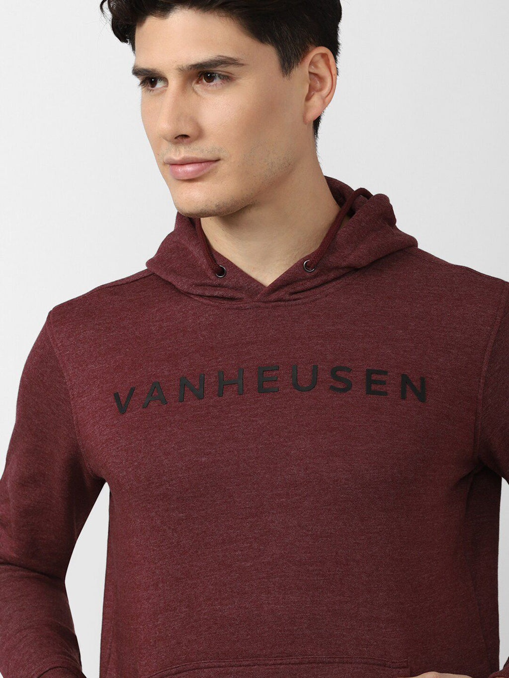 Van Heusen Sport Men Printed Hooded Sweatshirt