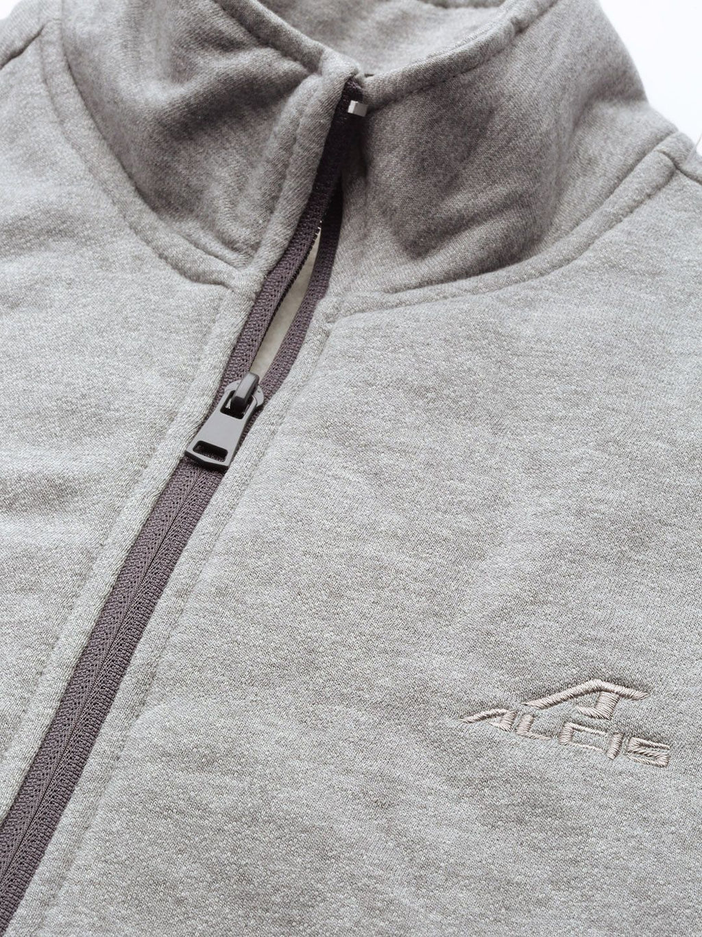 Alcis Men Grey Melange Solid Sweatshirt