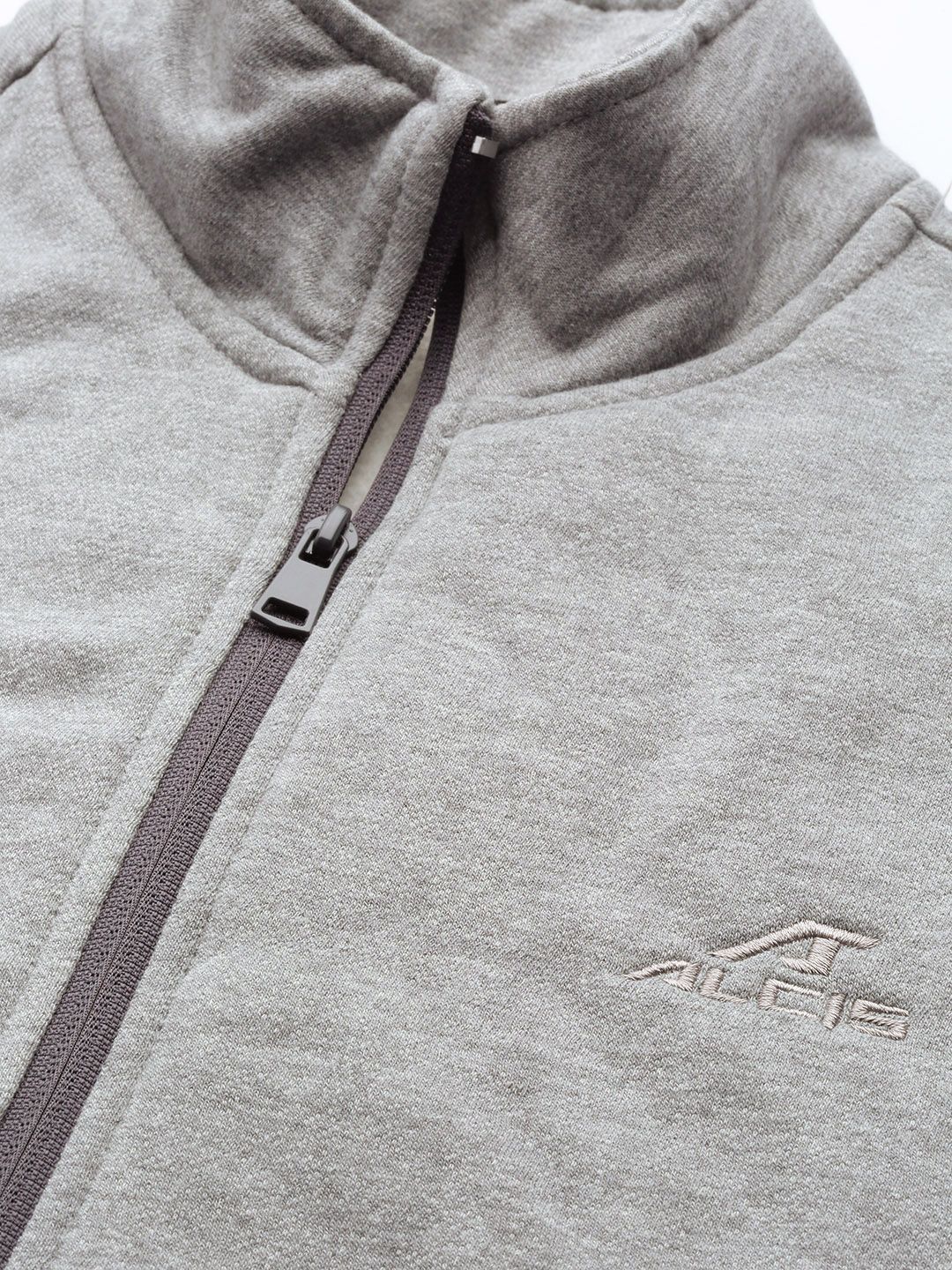  Alcis Men Grey Melange Solid Sweatshirt