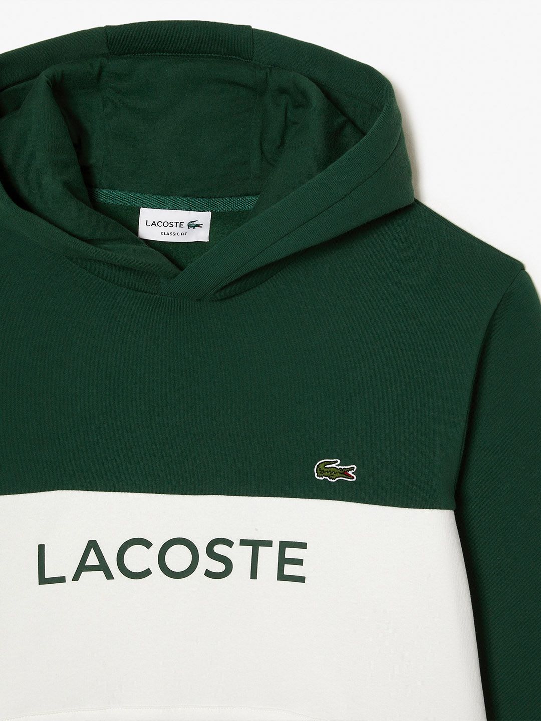  Lacoste Colourblocked Knitted Hooded Pullover Sweatshirt