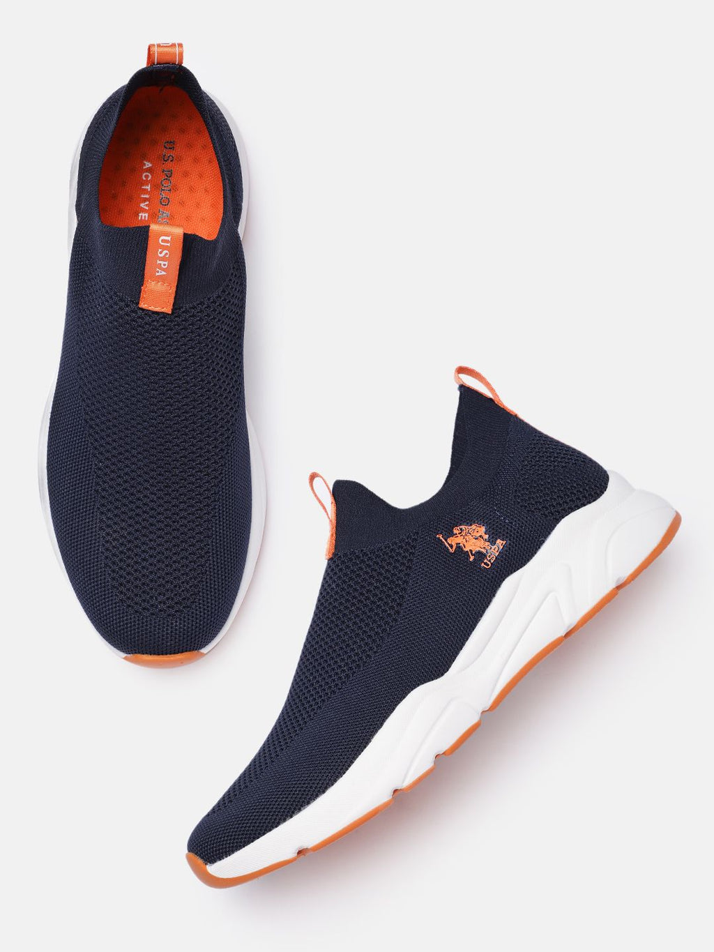  U.S. Polo Assn. Men Navy Blue Textile Walking Shoes