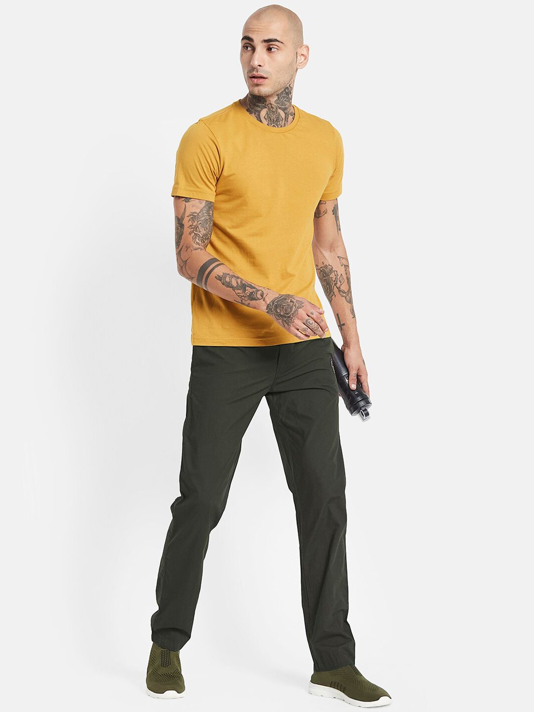  Octave Men Mid-Rise Cotton Training Track Pants