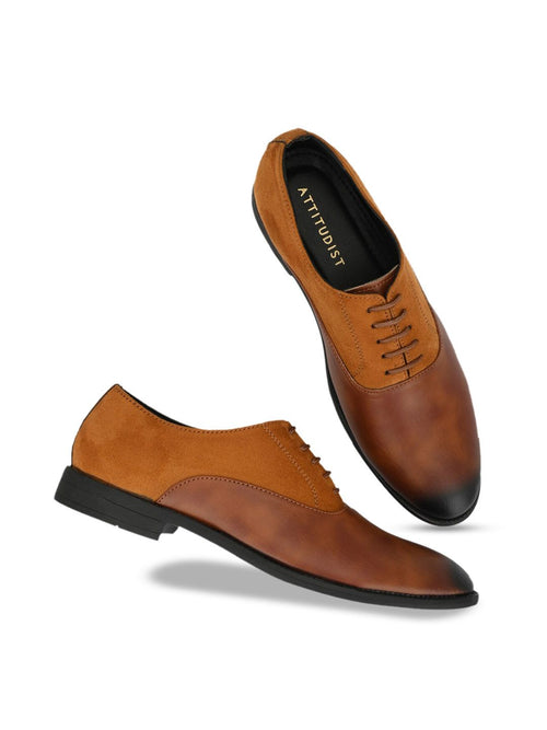  ATTITUDIST Men Lace-Up Formal Oxfords