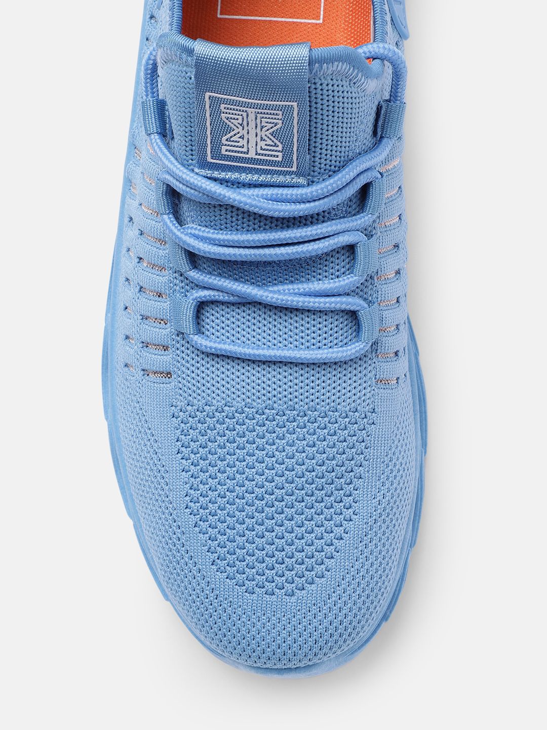 Mast & Harbour Men Blue Textured Running Shoes
