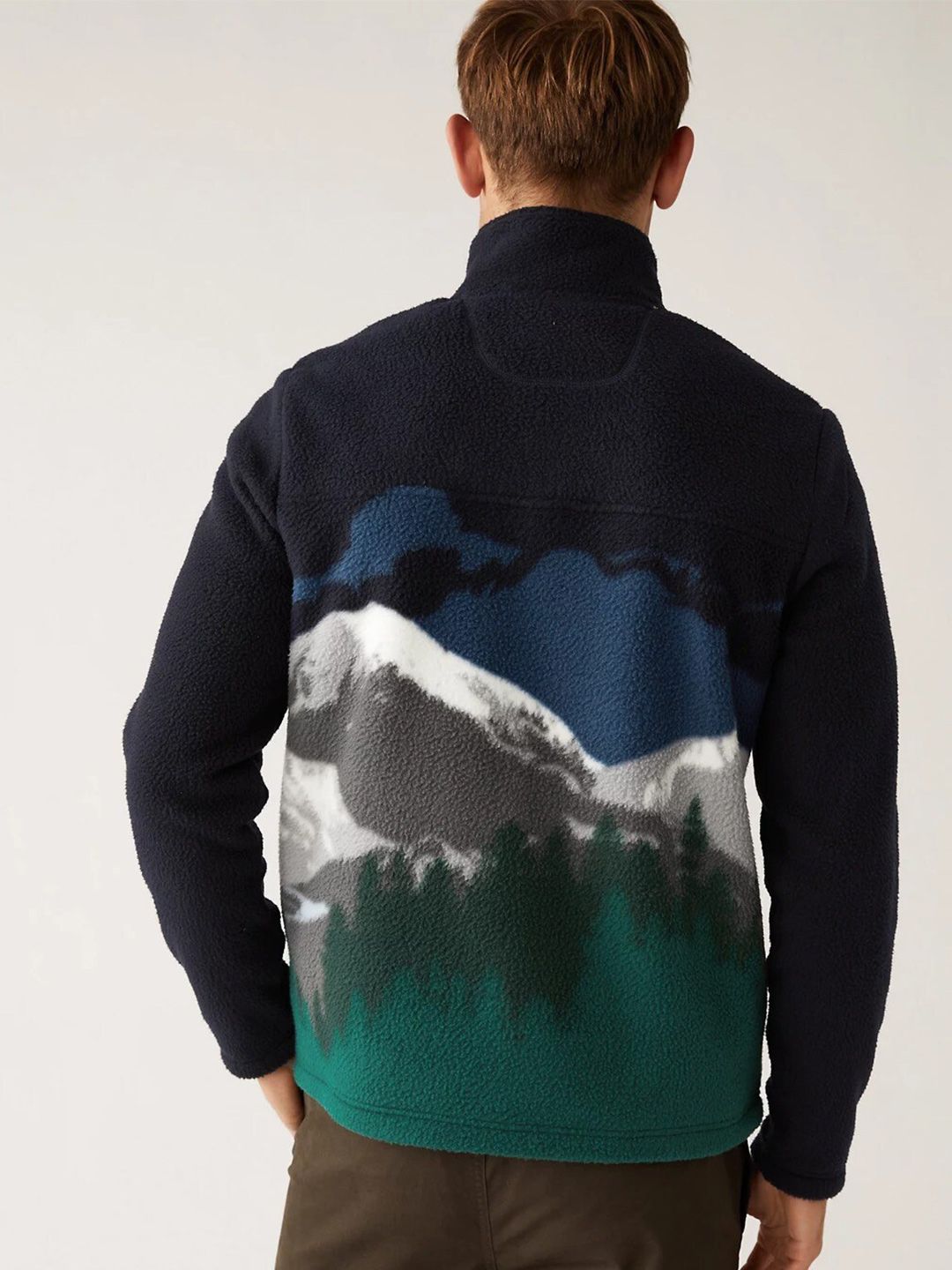  Marks & Spencer Men Abstract Printed Pullover Sweatshirt