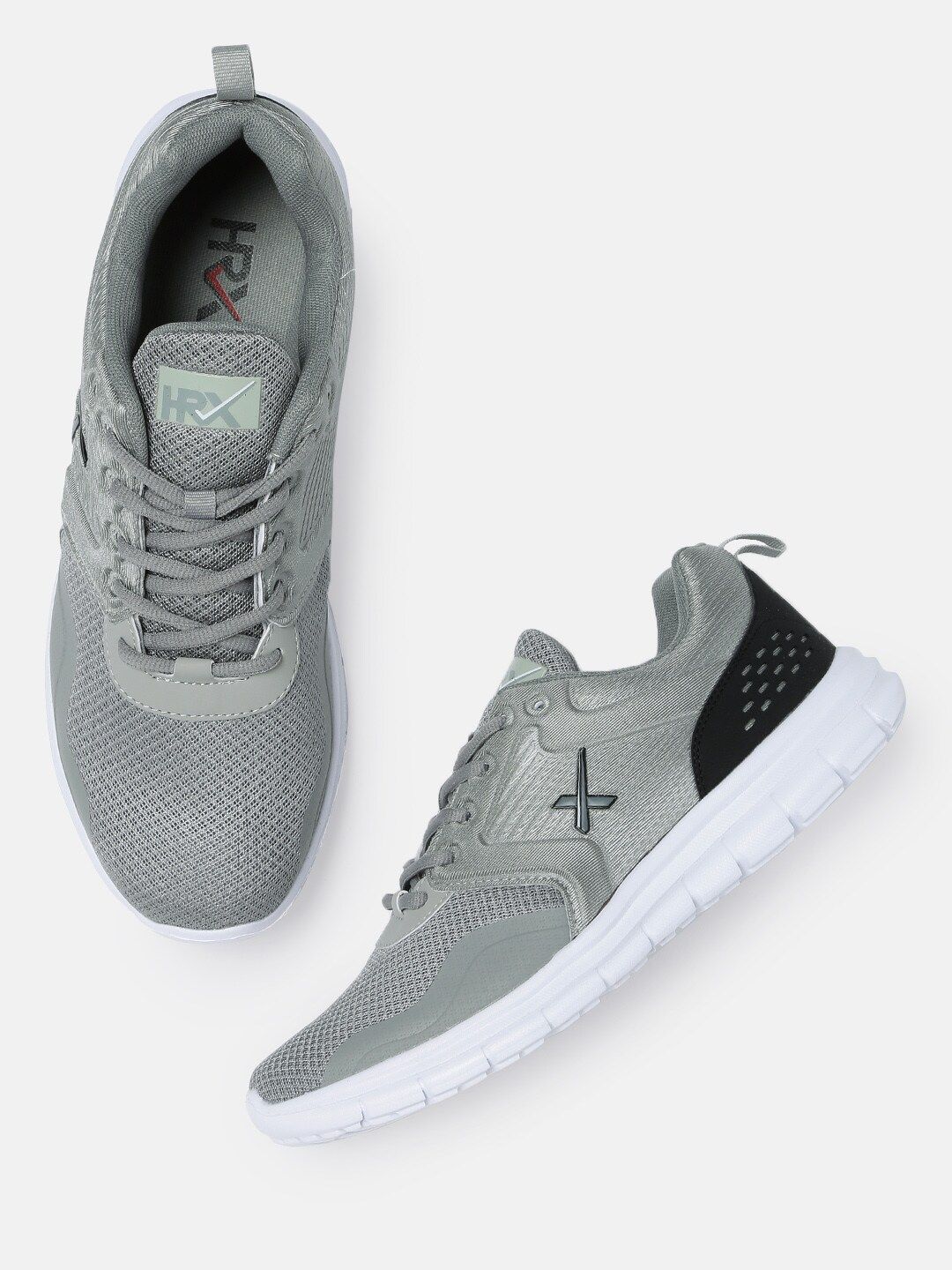  HRX By Hrithik Roshan Men Grey Knit Run 1.0 Running Shoes