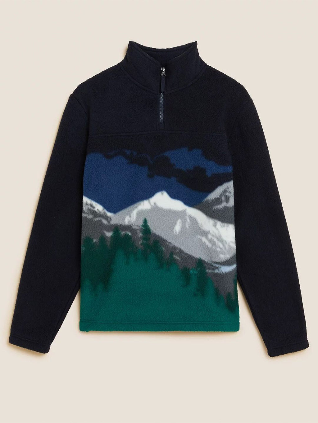  Marks & Spencer Men Abstract Printed Pullover Sweatshirt