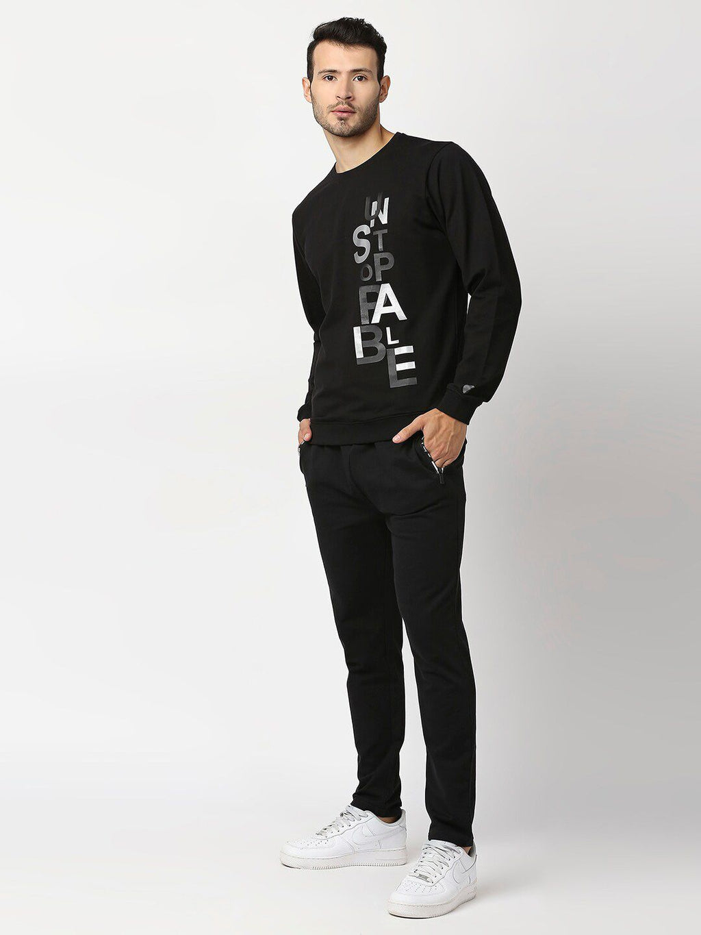  Pepe Jeans Men Black Printed Cotton Sweatshirt