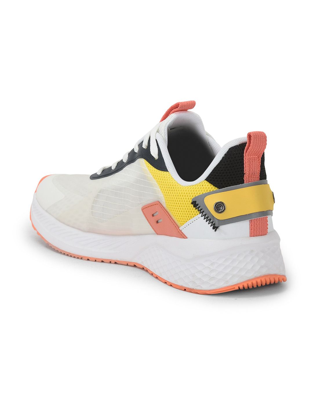  JQR Men White Mesh Running Shoes