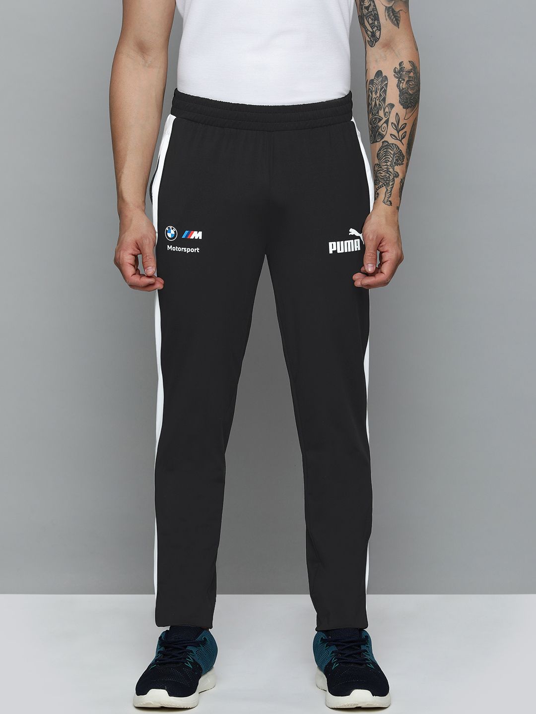  PUMA Motorsport Brand Logo Printed Slim- Fit Track Pants With DryCELL Technology