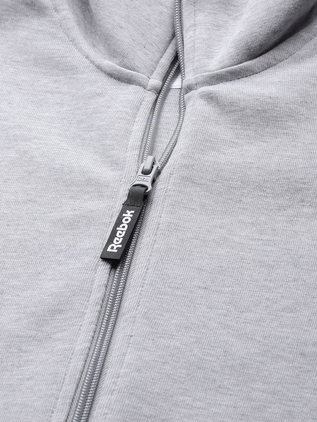  Reebok Men Grey Melange Solid ENH Training Track Sweatshirt