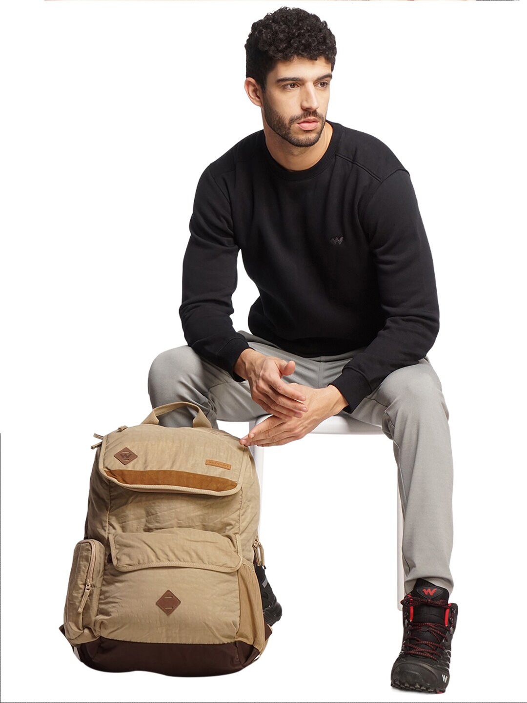  Wildcraft Men Black Cotton Sweatshirt