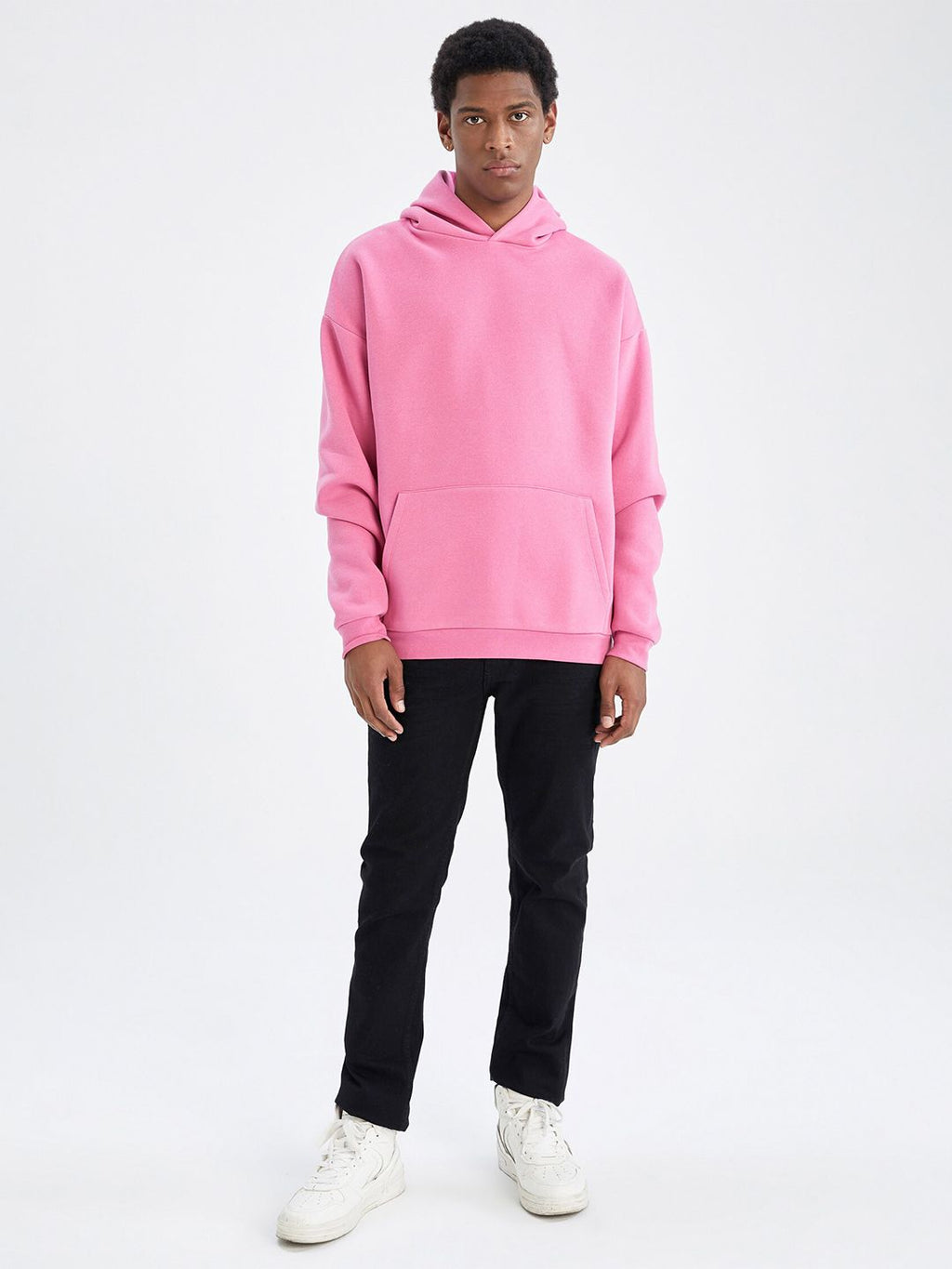  DeFacto Men Pink HoodedSweatshirt