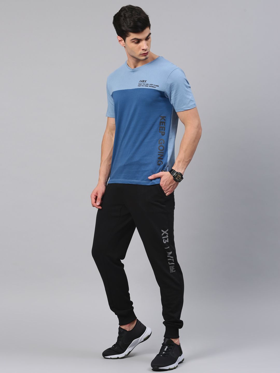 HRX By Hrithik Roshan Black Active Joggers