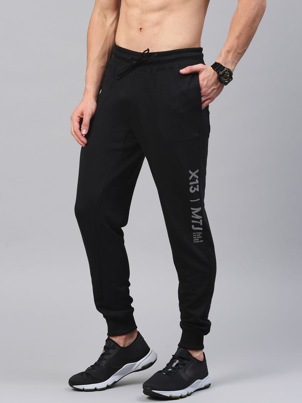 HRX By Hrithik Roshan Black Active Joggers