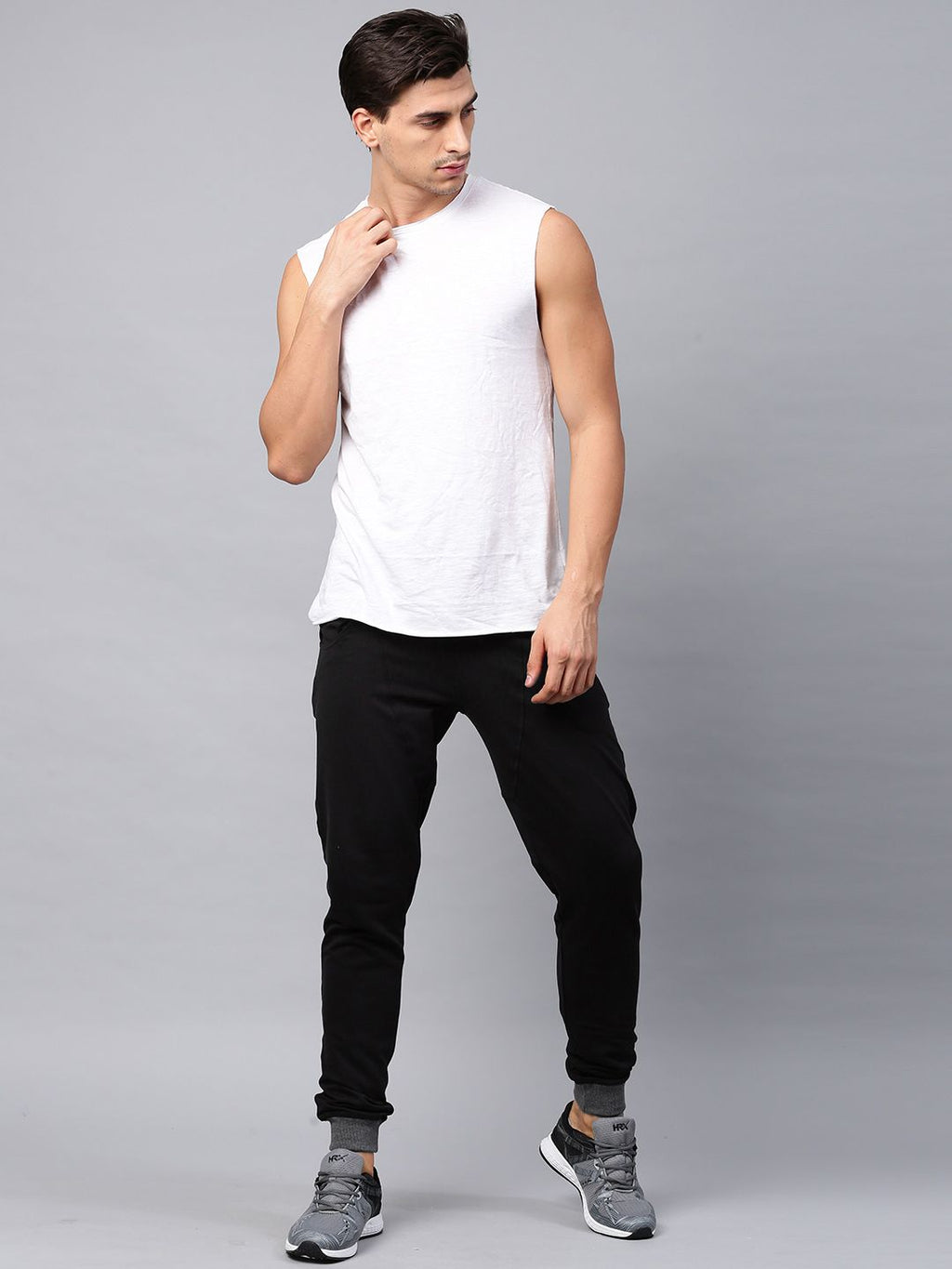  HRX By Hrithik Roshan Men Black Basic Joggers