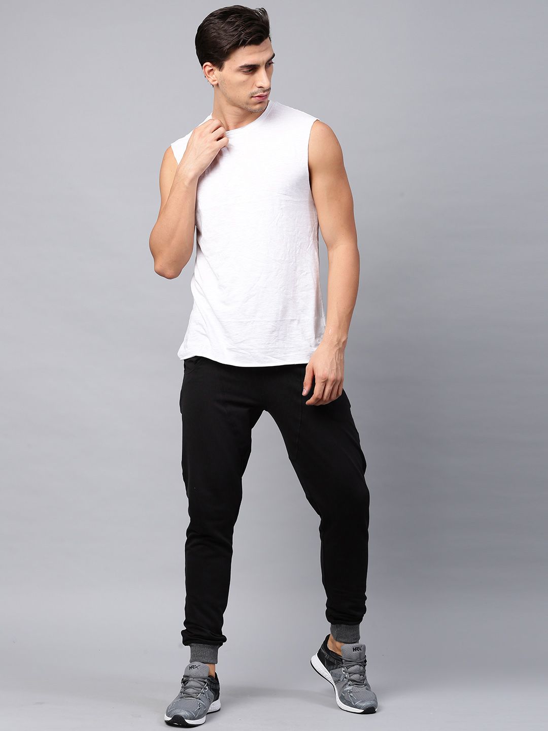  HRX By Hrithik Roshan Men Black Basic Joggers