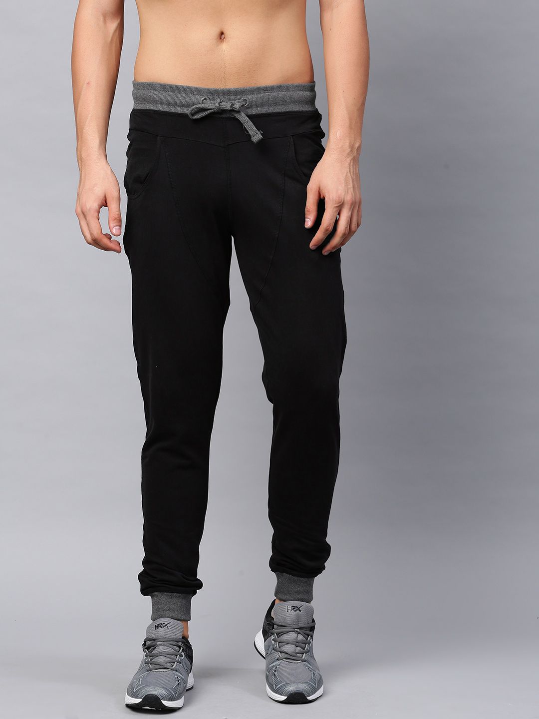  HRX By Hrithik Roshan Men Black Basic Joggers