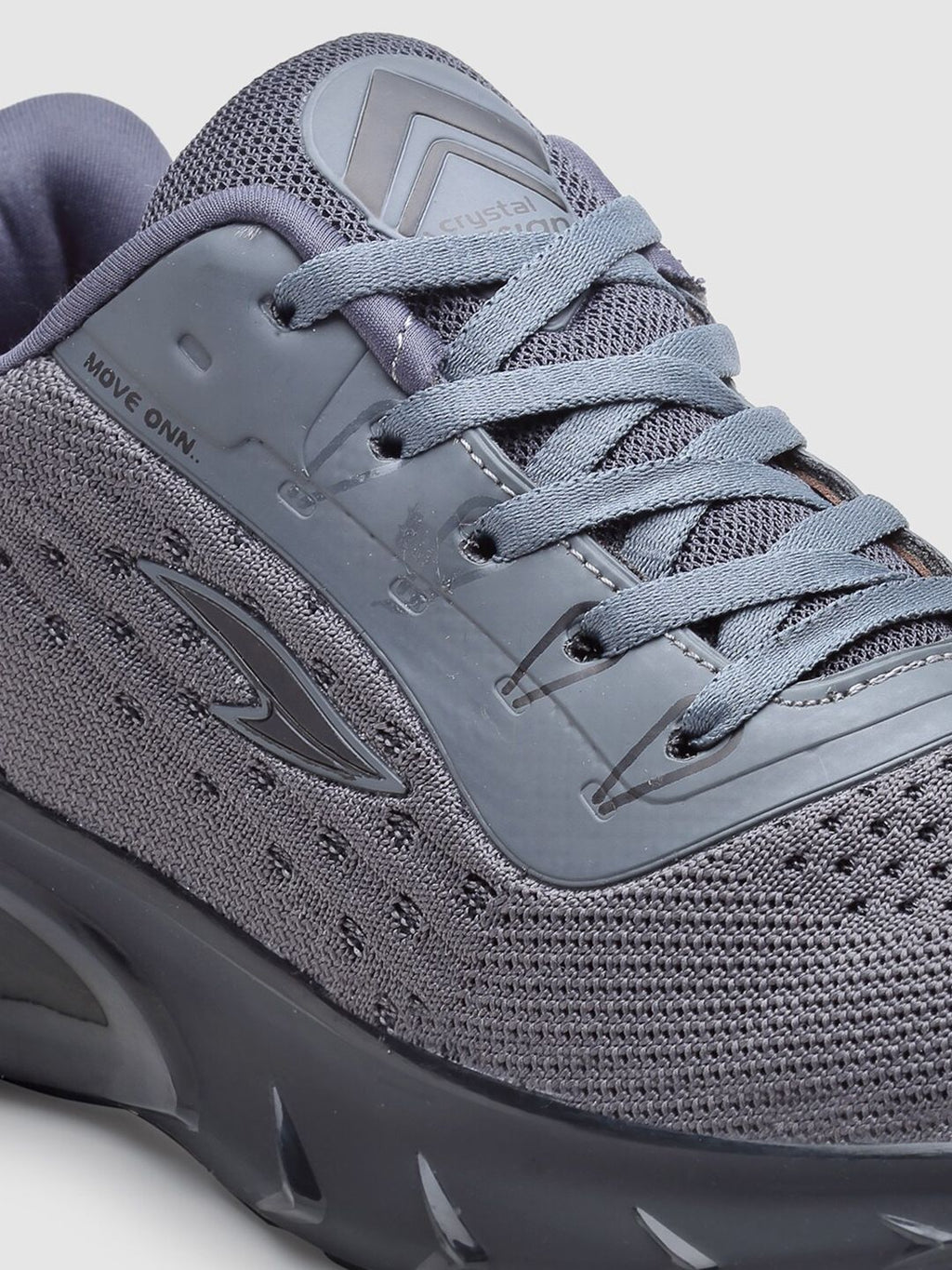  ASIAN Men Grey Mesh Running Non-Marking Shoes