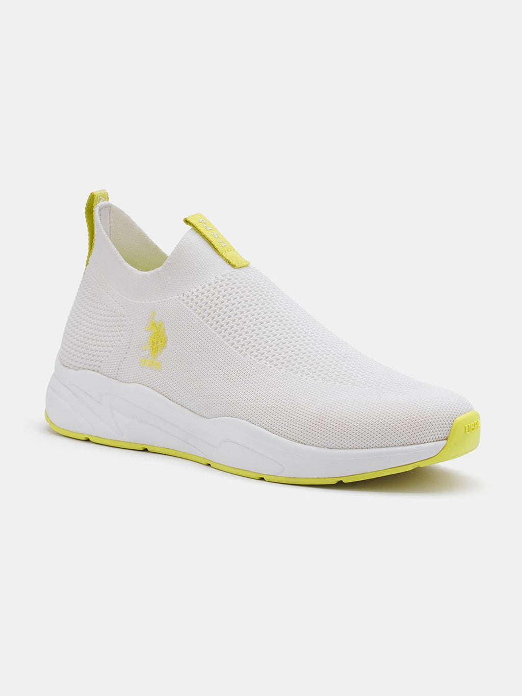 U.S. Polo Assn. U S Polo Assn Men Off White Textile Walking Shoes